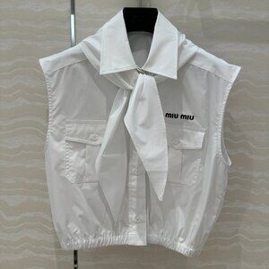 MIU MIU Women's Casual Sports White Top